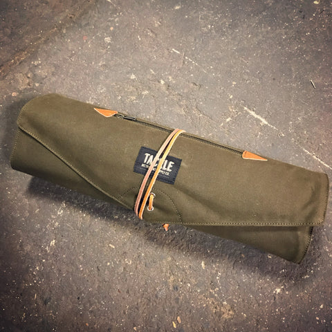 Waxed Canvas Stick Roll-Up Bag