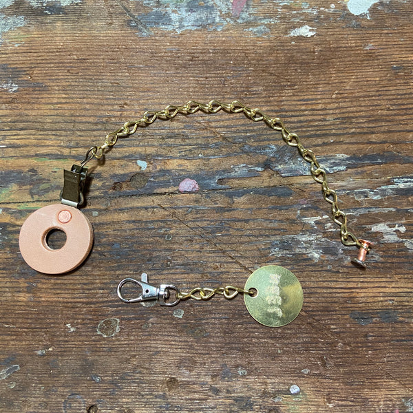 Clip on Leather cymbal sizzle chain