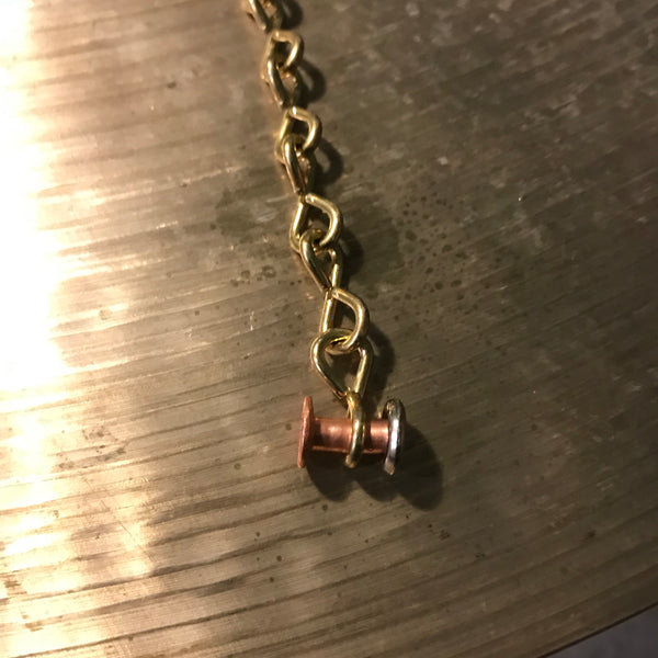 Leather cymbal sizzle chain