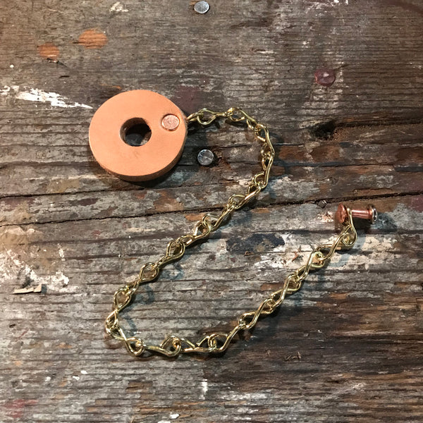 Leather cymbal sizzle chain